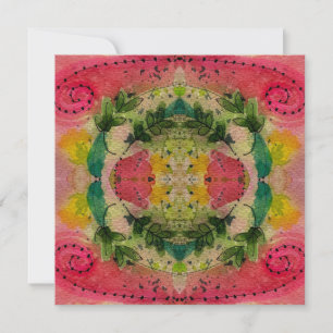 Watercolor And Ink Abstract Impressionism Art Card