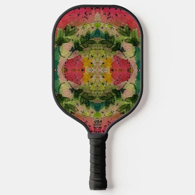 Watercolor And Ink Abstract Impressionism Art Pickleball Paddle (Front)