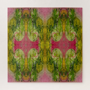 Watercolor And Ink Abstract Impressionistic Art  Jigsaw Puzzle