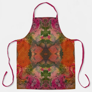 Watercolor And Ink Abstract Pretty Painting Art Apron