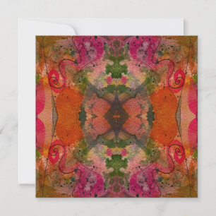 Watercolor And Ink Abstract Pretty Painting Art Card