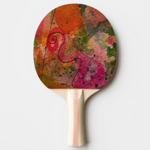 Watercolor And Ink Abstract Pretty Painting Art Ping Pong Paddle