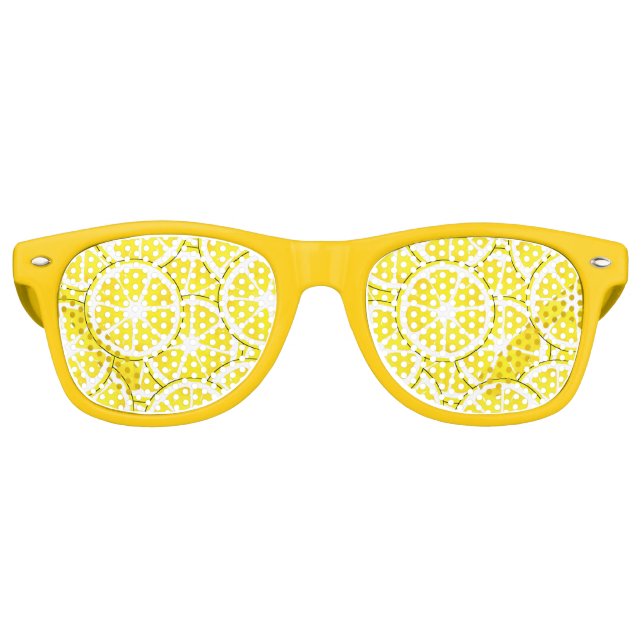 Watercolor and Pen Lemon Slices    Retro Sunglasses (Front)