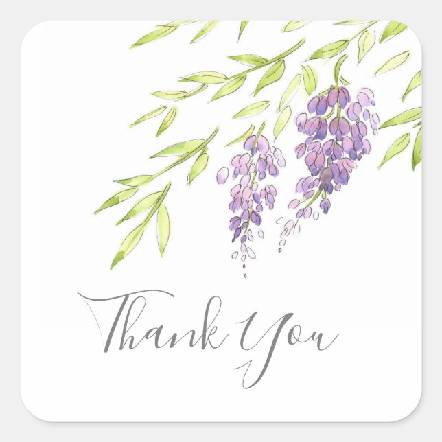 'Watercolor and Pen Wisteria' Labels (Front)