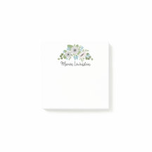 Watercolor Anemones Blue Flowers Whimsical