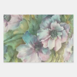 Watercolor Anemones Floral • Elegant Gift Wrap 
