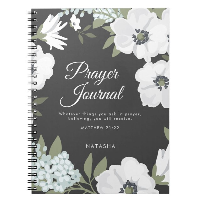 Watercolor Anemones Scripture Prayer Journal (Front)