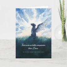 Watercolor Angel Dog Condolence Sympathy