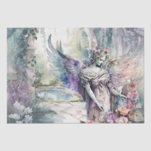 Watercolor Angel In Garden Tissue Paper
