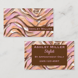 Watercolor Animal Print Business Card