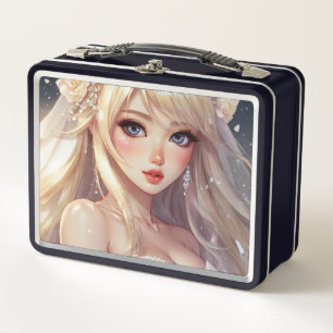 Watercolor Anime Metal Lunchbox