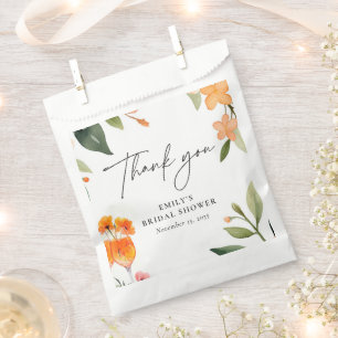 Watercolor Aperol Spritz Bridal Shower Favour Bag