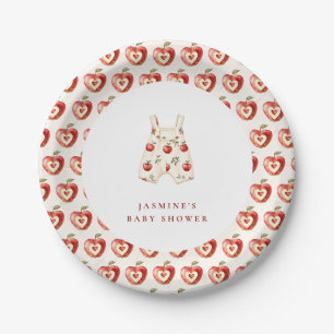Watercolor Apple Baby Shower Party Plates