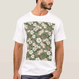 Watercolor Apple Flowers: Vintage Pattern. T-Shirt