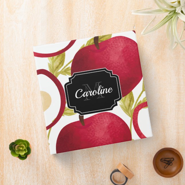 Watercolor Apple Pattern Binder (In Situ)