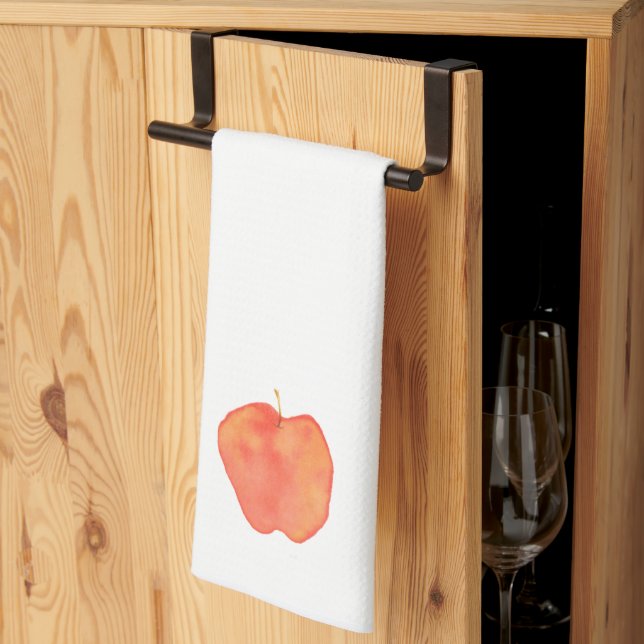 Watercolor Apple Towel (Thirds Fold)