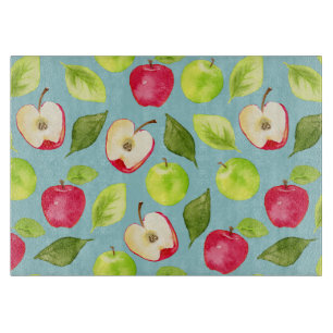 Watercolor Apples Pattern Cutting Board