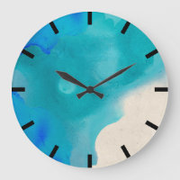 Watercolor Aquarelle Turquoise Blue Creamy Ocean