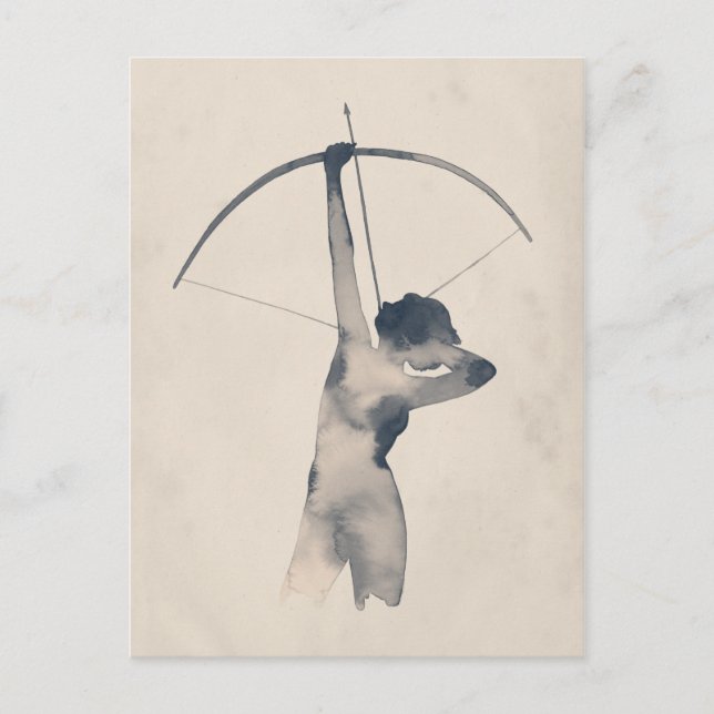 Watercolor Archeress Postcard (Front)