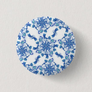 Watercolor art 1 inch round button