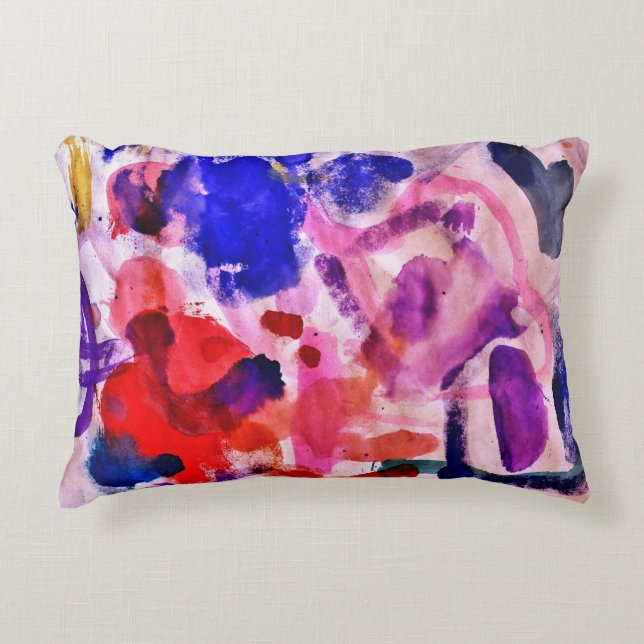 Watercolor Art Accent Pillow (Front)
