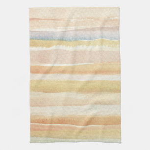 Watercolor art background, texture kitchen towel
