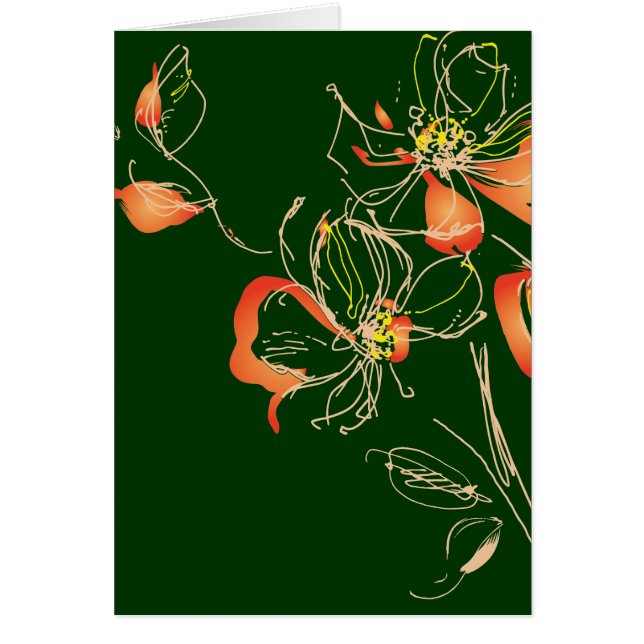 Watercolor Art Deco Flower (Front)