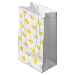 Watercolor Art Handprint Baby Yellow Unisex Sweet Small Gift Bag