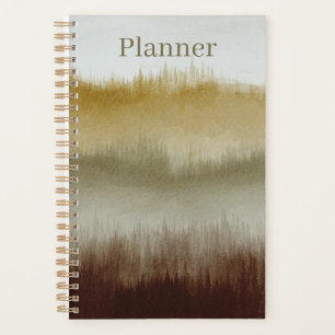 Watercolor Art Planner   5.5 x 8.5   Brown