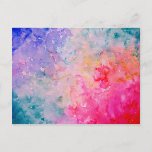 Watercolor Art Print Abstract Universe Postcard