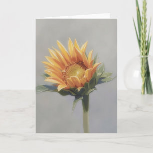 Watercolor Art Sunflower Floral Note Card