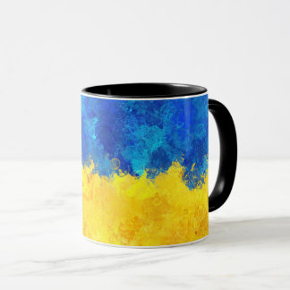 Watercolor art Ukrainian flag Mug