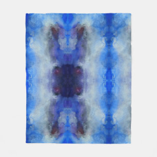 Watercolor ArtBlue Purple magik Fleece Blanket