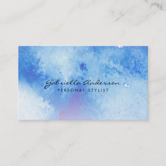 Watercolor Artist Business Card (Front)