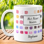 Watercolor Artist Custom Name Not Paint Water  Coffee Mug<br><div class="desc">This mug is decorated with a colourful watercolor pattern. The words Not Paint Water are added and a Paint Water version is also in my store. Perfect for an artist or someone who enjoys painting. Personalize it with your name or monogram. As we create our artwork you won't find this...</div>