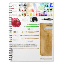 Watercolor Artist Materials Art Idea Notebook