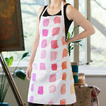 Watercolor Artist Pink Apron<br><div class="desc">This apron is decorated with a pattern of samples of watercolors in rainbow shades of mauve, pink, coral and yellow.
Perfect for an artist or someone who enjoys painting.
As we create our artwork you won't find this exact image from other designers.
Original Watercolor design © Michele Davies.</div>