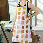 Watercolor Artist Terracotta Apron<br><div class="desc">This apron is decorated with a pattern of samples of watercolors in shades of terracotta and rust.
Perfect for an artist or someone who enjoys painting.
As we create our artwork you won't find this exact image from other designers.
Original Watercolor design © Michele Davies.</div>