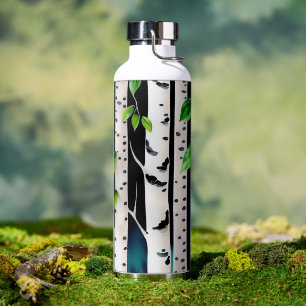 Watercolor Aspen Trees  Water Bottle