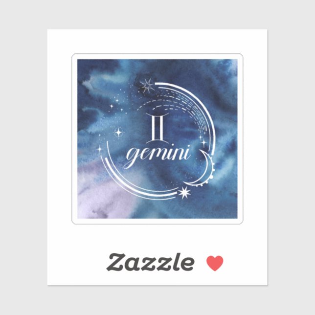 Watercolor Astrology - Gemini (Sheet)