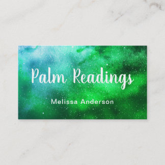 Watercolor Astrology Psychic Reading Business Card