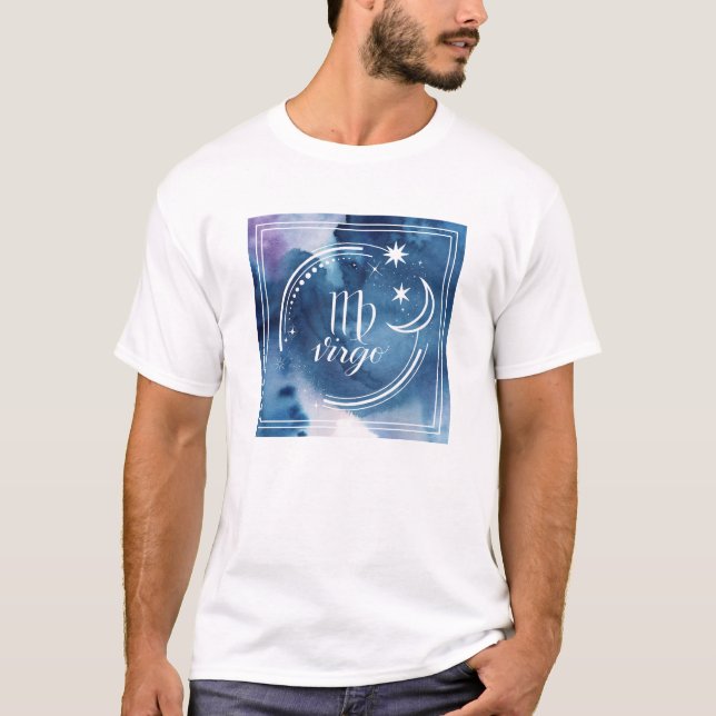Watercolor Astrology - Virgo T-Shirt (Front)