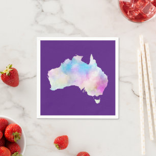 Watercolor Australia Napkin