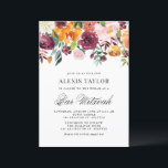 Watercolor Autumn Blooms Fall Bar Mitzvah Invitation<br><div class="desc">Invite family and friends to your event with this customizable floral bar mitzvah invitation. It features watercolor fall flowers and a matching background. This fall floral bar mitzvah invitation will be perfect for fall or autumn events. Personalize by adding your details. Matching items are available.</div>