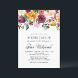 Watercolor Autumn Blooms Fall Bar Mitzvah Invitation<br><div class="desc">Invite family and friends to your event with this customizable floral bar mitzvah invitation. It features watercolor fall flowers and a matching background. This fall floral bar mitzvah invitation will be perfect for fall or autumn events. Personalize by adding your details. Matching items are available.</div>
