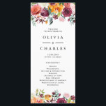 Watercolor Autumn Blooms Garland Fall Wedding Program<br><div class="desc">Share the wedding details with your family and friends with this customizable wedding programs. It features watercolor illustrations of orange and burgundy flowers with foliage garland. These floral programs are perfect for fall or autumn weddings. Personalize by adding names,  date and other event details.</div>