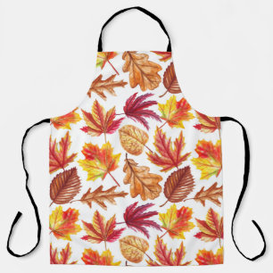 Watercolor autumn botanic, seamless composition. apron