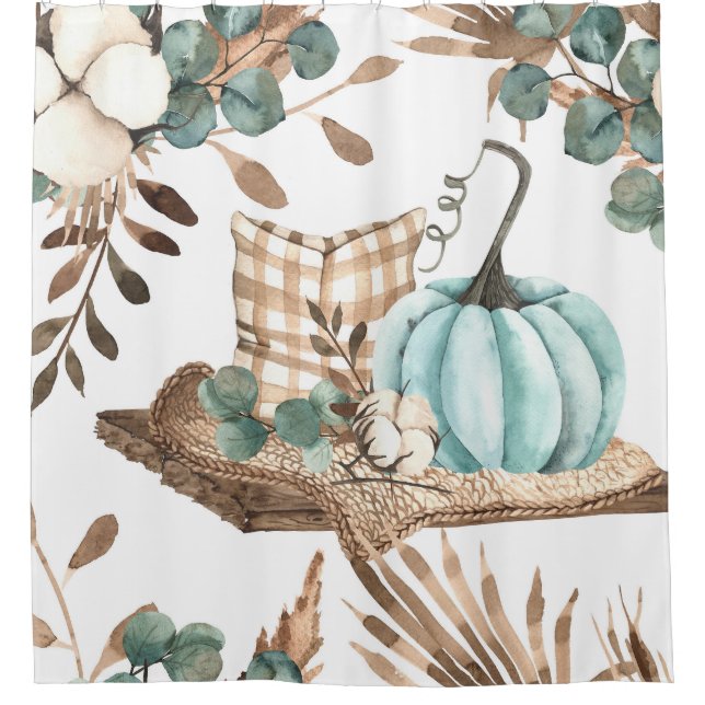 Watercolor Autumn: Coloured Pumpkin Pattern (Front)