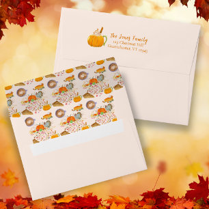 Watercolor Autumn Delights Pumpkin Spice, Pie Envelope