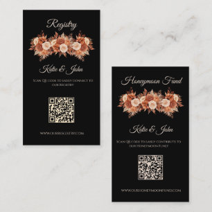 Watercolor Autumn Elegance- Wedding Registry- Business Card
